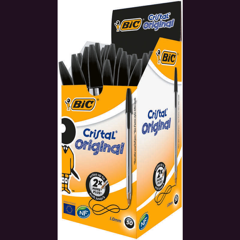 BIC Cristal pennen zwart doos 50st