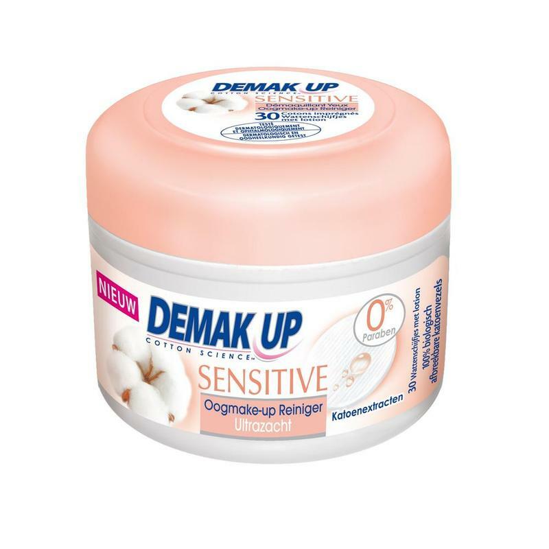 Demak Up Pads met lotion oogmake up reiniger senstive 30st