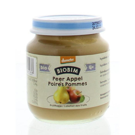 Biobim Appel peer 4 maanden Demeter bio 125g