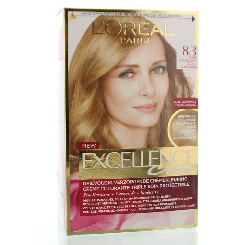 Loreal Excellence 8.3 licht goudblond 1set