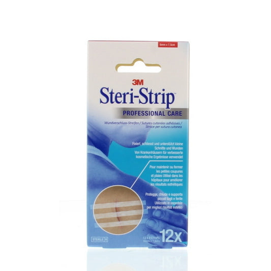 3M Steristrips 6 x 75 mm 12 x 2 strips vel 12st