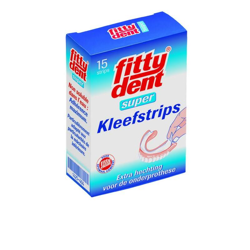 Fittydent Kleefstrips voor onderprothesen 15st