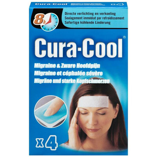 Be Cool Cura-cool migraine strips 4st
