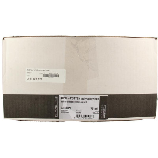 Blockland Tabletflacon optipot helder gedopt 75ml 108st