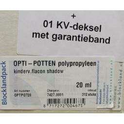 Blockland Tabletflacon optipot shadow kindveilig 20 ml 312st