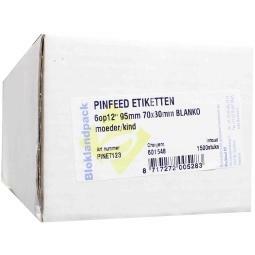 Blockland Pinfeed etiket 6OP12 moeder kind 95mm 70 x 30 1st