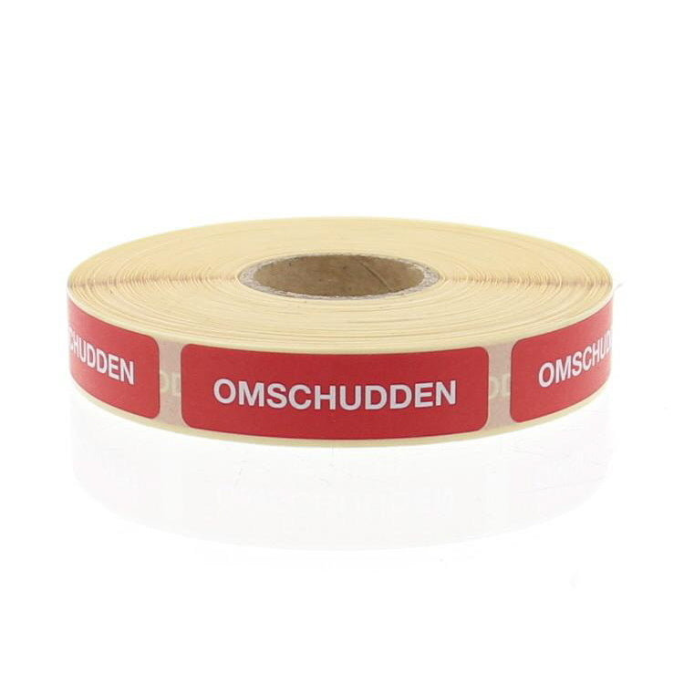 Blockland Strooketiket omschudden rood 44 x 11 mm 750st