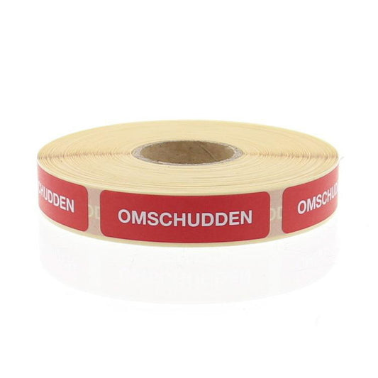 Blockland Strooketiket omschudden rood 44 x 11 mm 750st