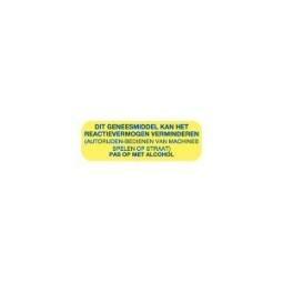 Blockland Strooketiket reactievermogen geel 30 x 10 mm 1000st