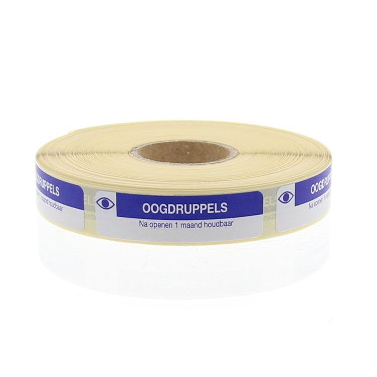 Blockland Strooketiket oogdruppel na openen 1 maand 70x15 mm 750st