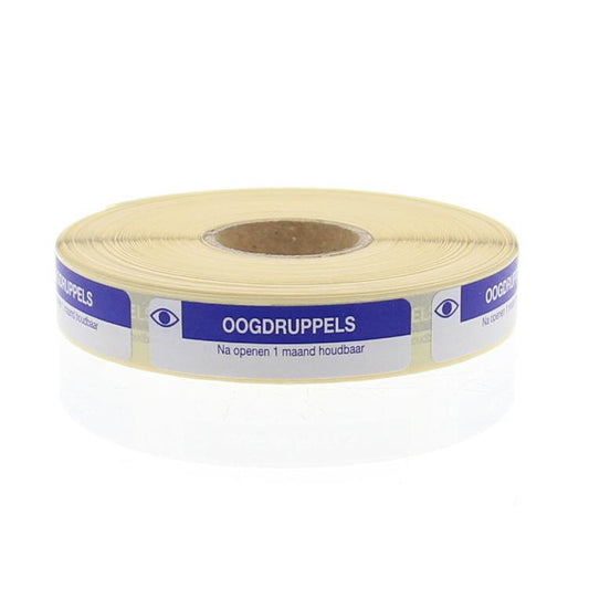 Blockland Strooketiket oogdruppel na openen 1 maand 70x15 mm 750st