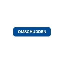 Blockland Strootetiket omschudden blauw 44 x 11 mm 750st