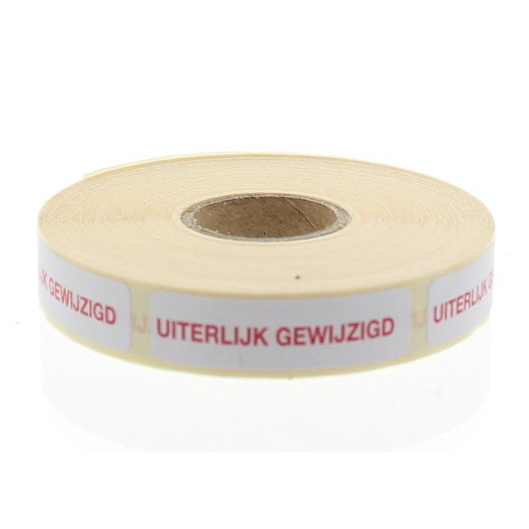 Blockland Strooketiket uiterlijk gewijzigd 44 x 11 mm 750st