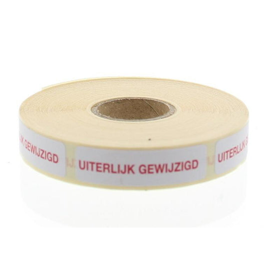 Blockland Strooketiket uiterlijk gewijzigd 44 x 11 mm 750st