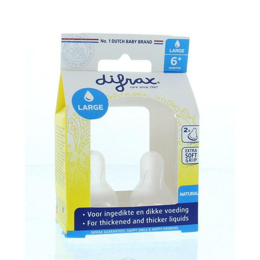 Difrax Flesspeen large natural 2st