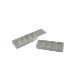 Blockland Tablettendoosje transparant 4vaks 108x45x16 mm 1st