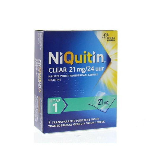 Niquitin Stap clear 21 mg/24 uur 7st