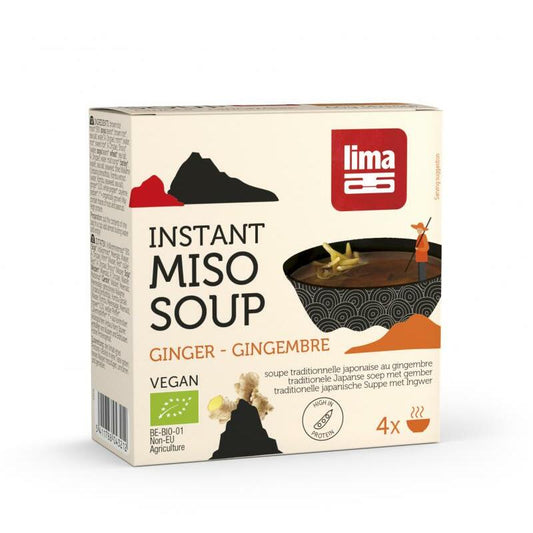 Lima Instant miso soep gember 4 x 15 gram bio 4x15g