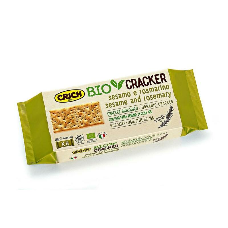 Crich Crackers sesam rozemarijn bio 250g