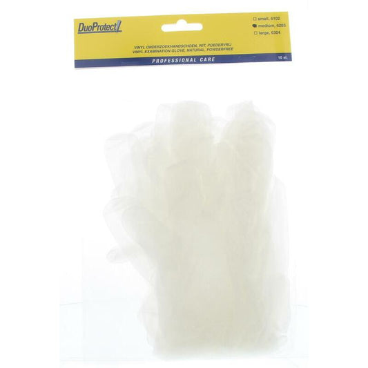 Duoprotect Handschoen vinyl poedervrij medium 10st