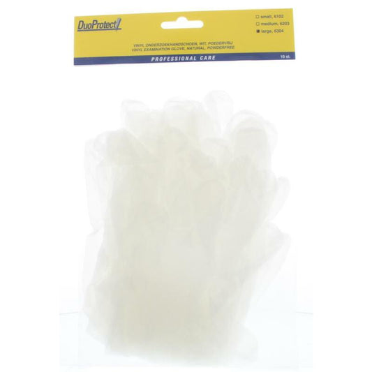 Duoprotect Handschoen vinyl poedervrij large 10st