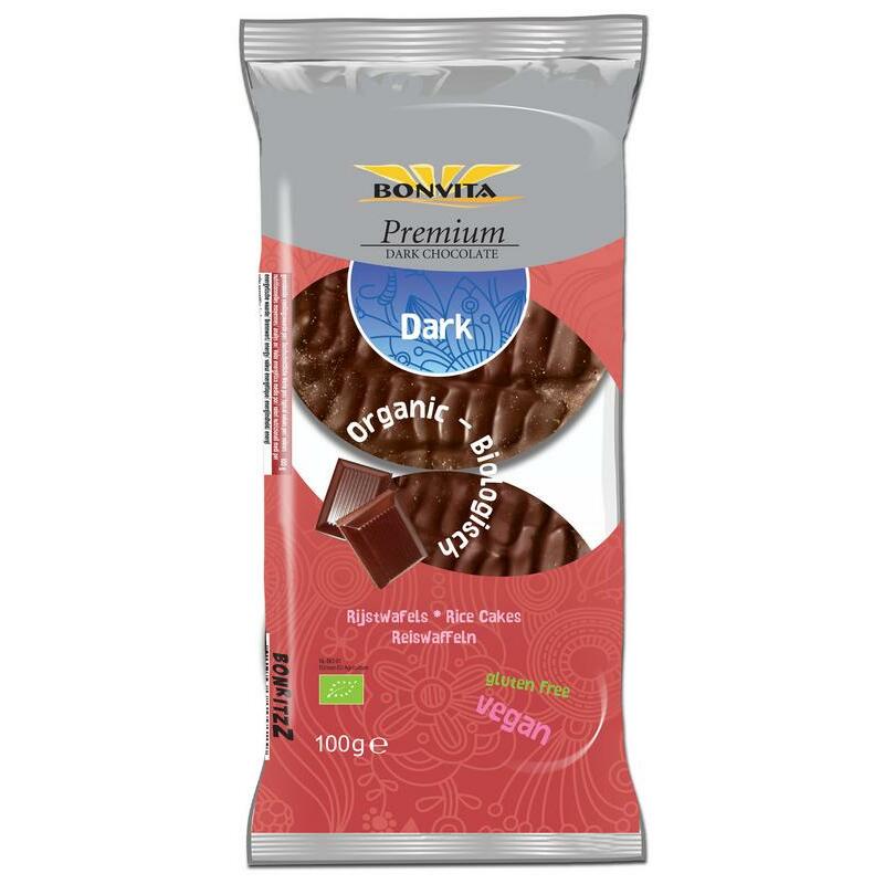 Bonvita Rijstwafels pure chocolade bio 100g