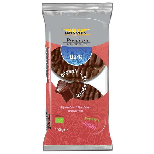 Bonvita Rijstwafels pure chocolade bio 100g
