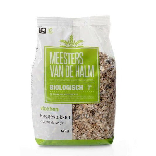 De Halm Roggevlokken bio 500g