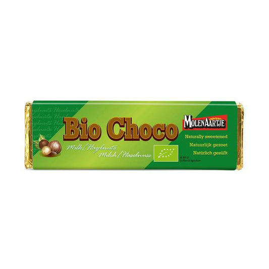 Molenaartje Choco melk hazelnoot zonder suiker bio 65g