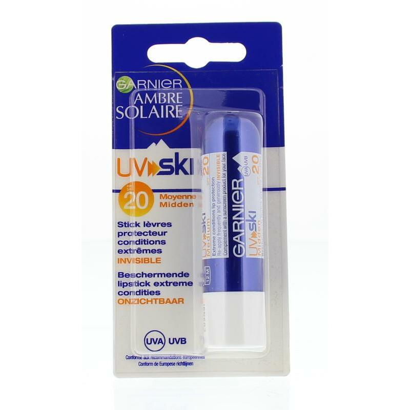 Garnier Ambre solaire UV ski lipbalsem invisible F20 4.7g
