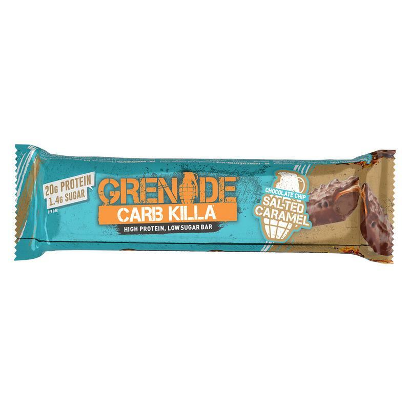 Grenade High proteine reep chocolate chip salted caramel 60g