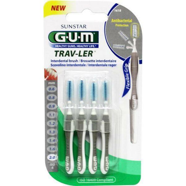 GUM Trav-ler rager 2.0mm (grijs) 4st