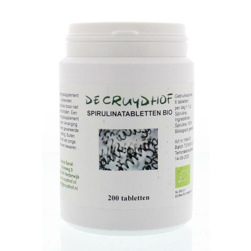 Cruydhof Spirulina tabletten 500mg bio 200tb