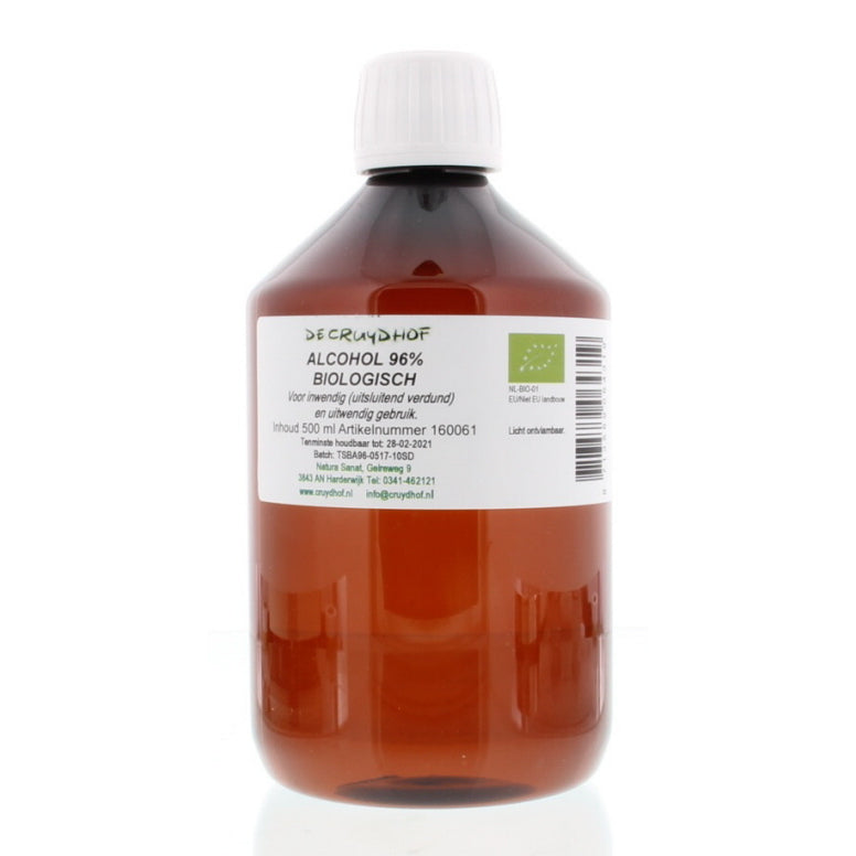 Cruydhof Alcohol 96% inwendig en uitwendig bio 500ml