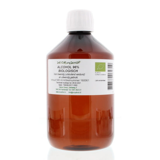 Cruydhof Alcohol 96% inwendig en uitwendig bio 500ml