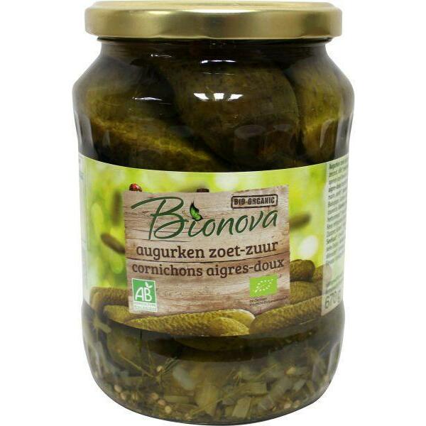 Bionova Augurken zoet zuur bio 670g