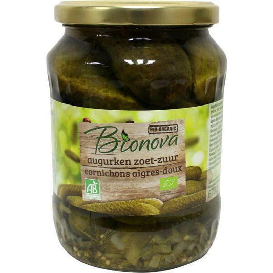 Bionova Augurken zoet zuur bio 670g