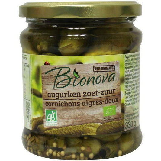 Bionova Augurken zoet zuur bio 330g