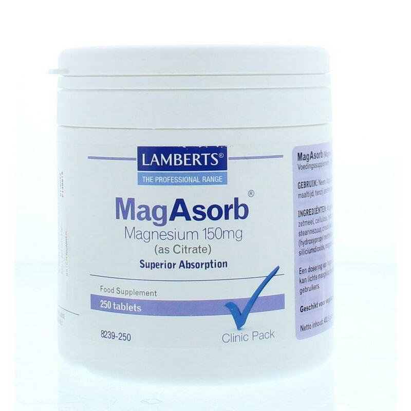 Clinicpacks MagAsorb (magnesium citraat) 150 mg 250tb