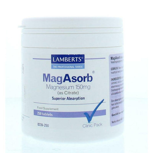 Clinicpacks MagAsorb (magnesium citraat) 150 mg 250tb