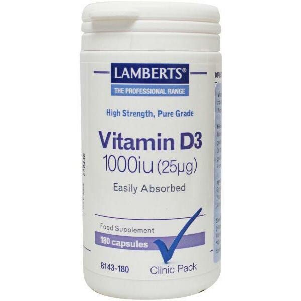 Clinicpacks Vitamine D 1000IE 25 mcg 180ca