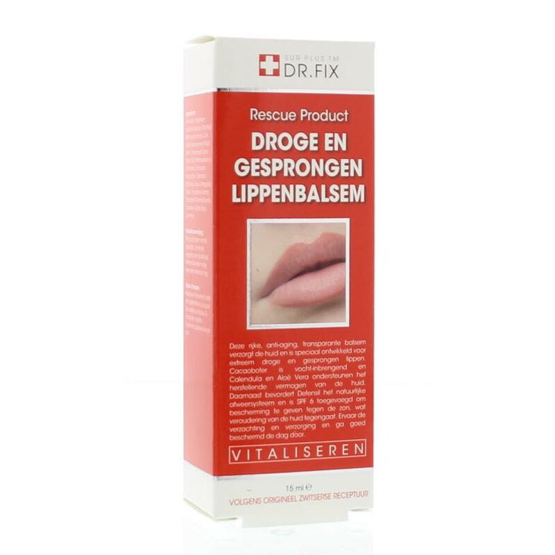 Dr Fix Droge en gesprongen lippen balsem / baume levres 15ml