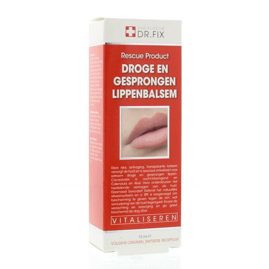 Dr Fix Droge en gesprongen lippen balsem / baume levres 15ml