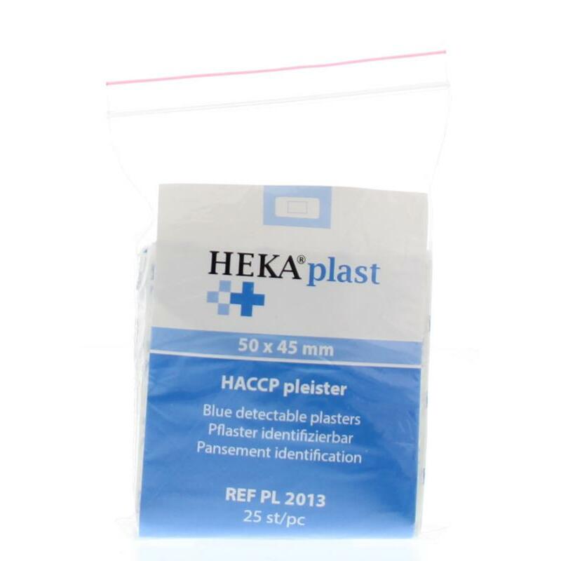 Heka HACCP pleisters blauw 50 x 45 mm 25st