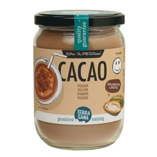 Terrasana Raw cacao antioxidant poeder in glas bio 160g
