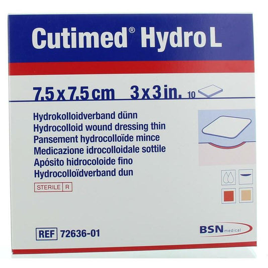 Cutimed Hydro L 7.5 x 7.5cm 10st