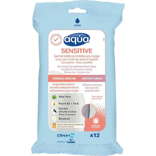 Aqua Washandjes sensitive 12st