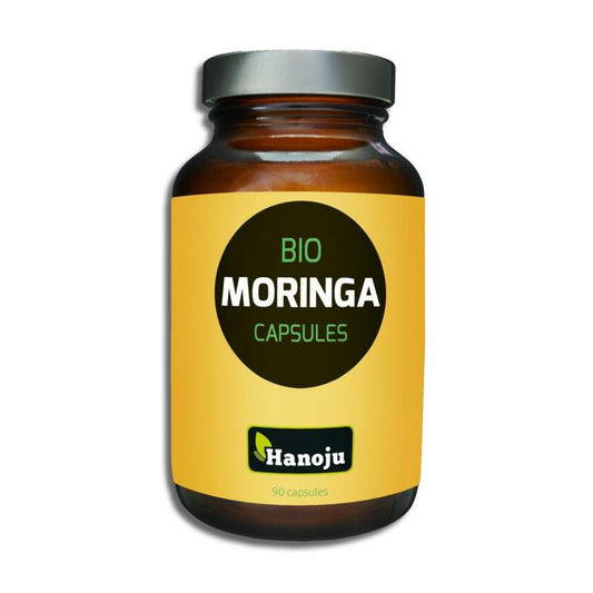 Hanoju Moringa oleifera heelblad 350 mg bio 90ca