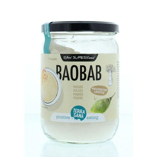 Terrasana Raw baobab poeder in glas bio 190g