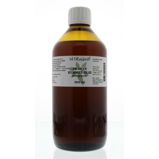 Cruydhof Zwarte kummel olie koudgeperst 500ml